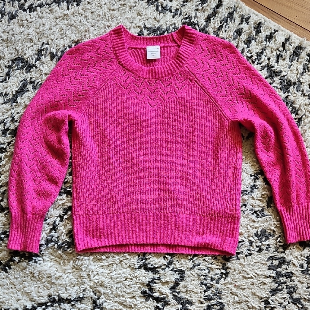 Abercrombie Kids Vibrant Pink Crew Neck Sweater